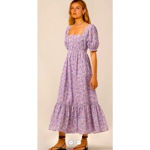 NWT Favorite Daughter Purple Floral Maxi Dress